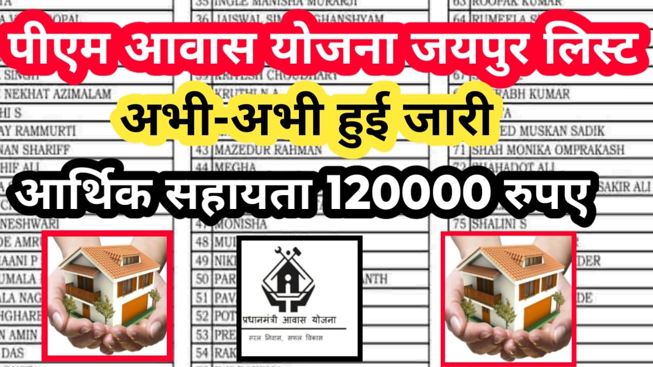 PM Awas Yojana Jaipur List